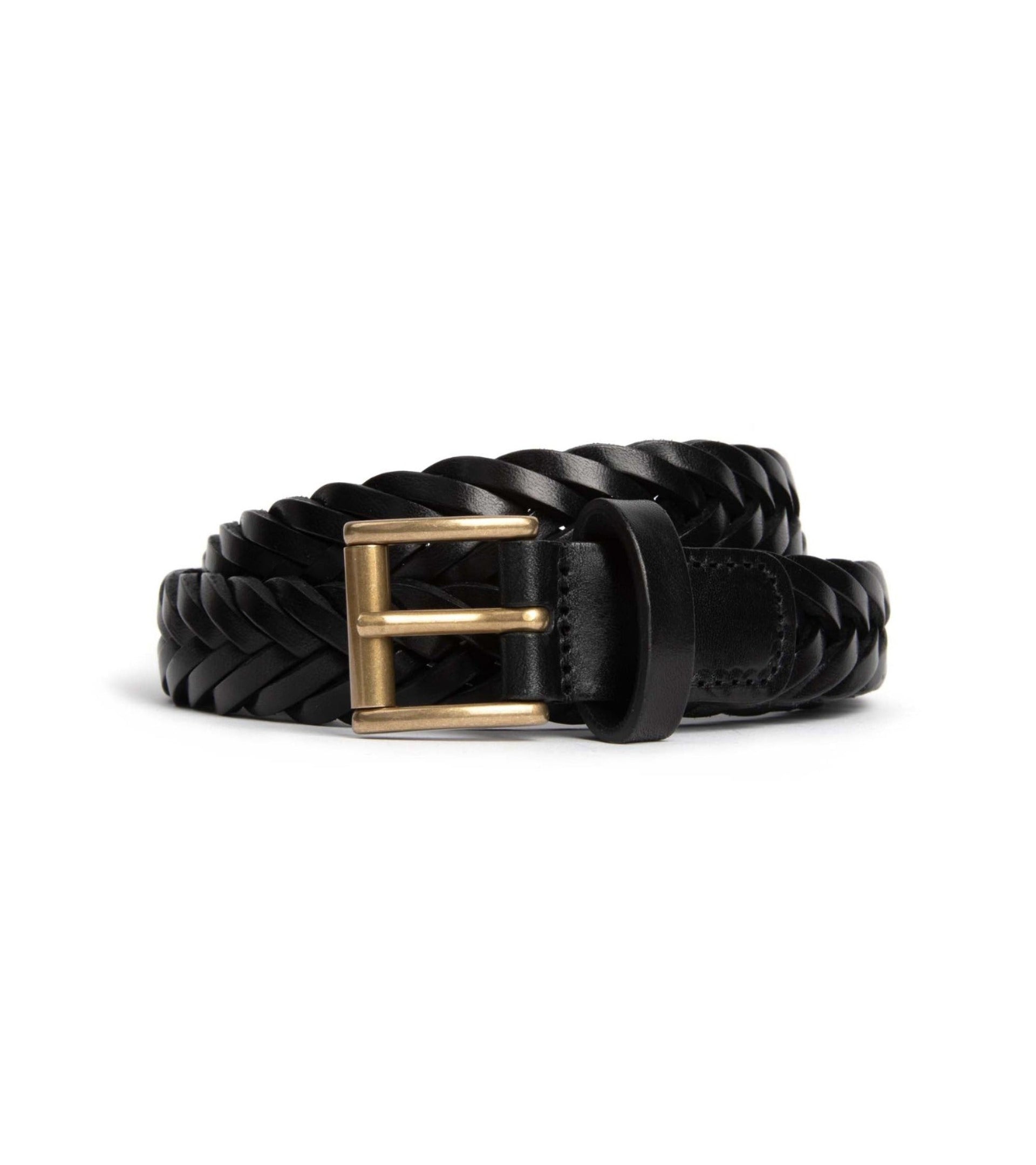 Anderson’s Braided Leather Belt: Black