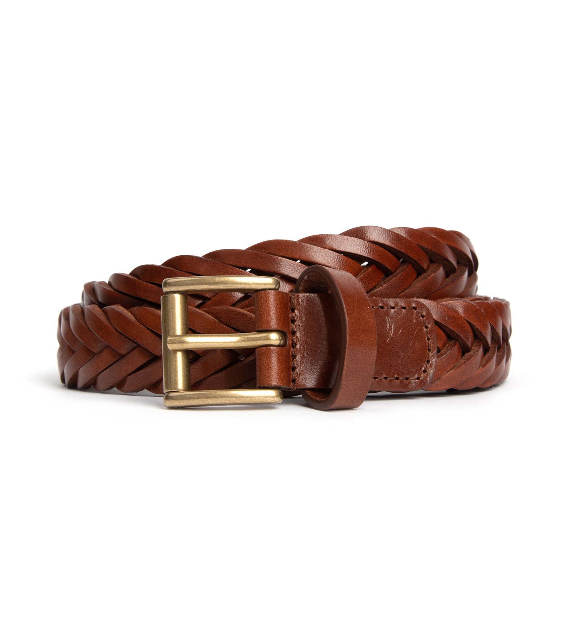 Anderson’s Braided Leather Belt: Honey