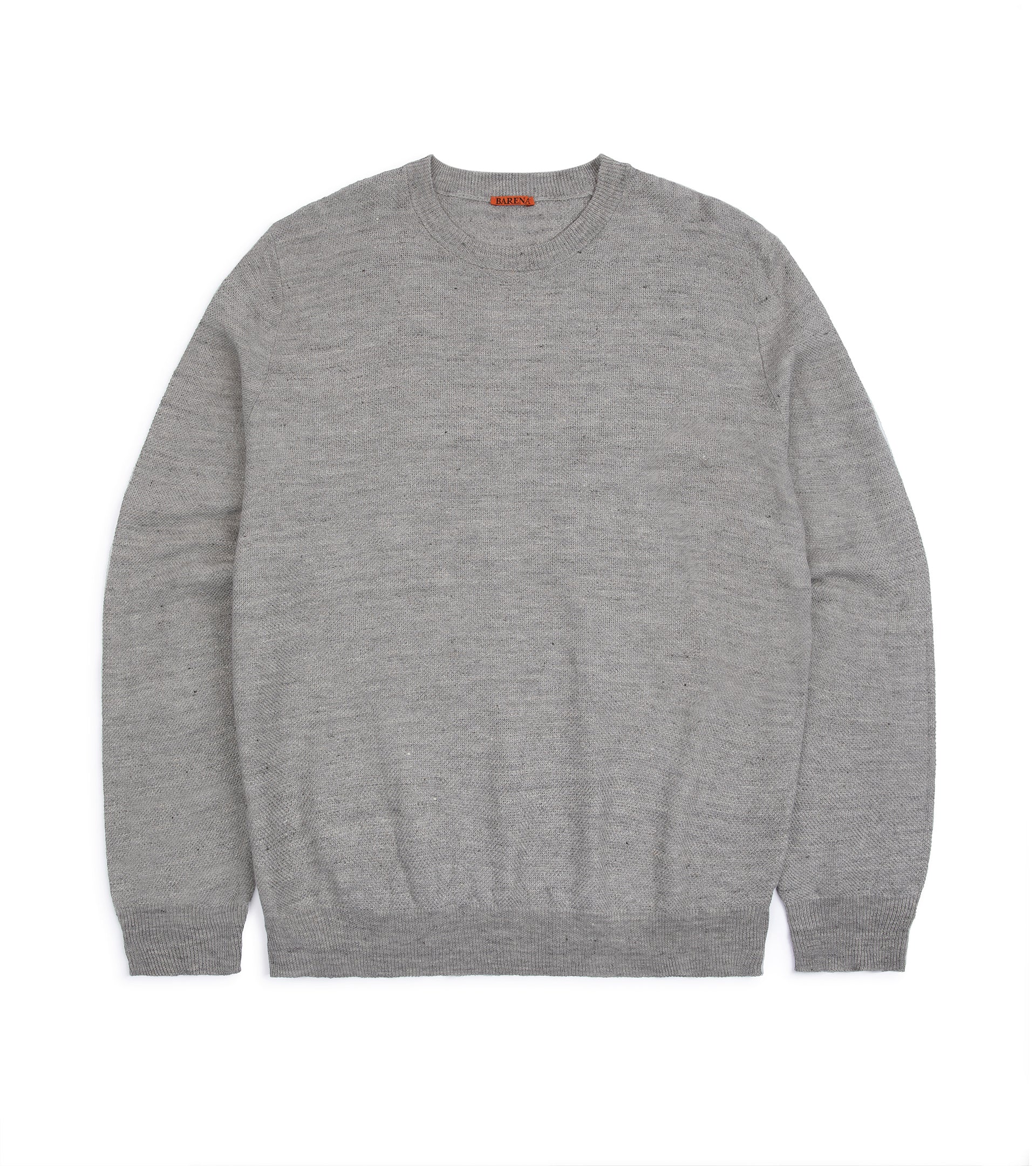 Barena Ato Slissa Cotton Linen Crew Neck Sweater: Grey