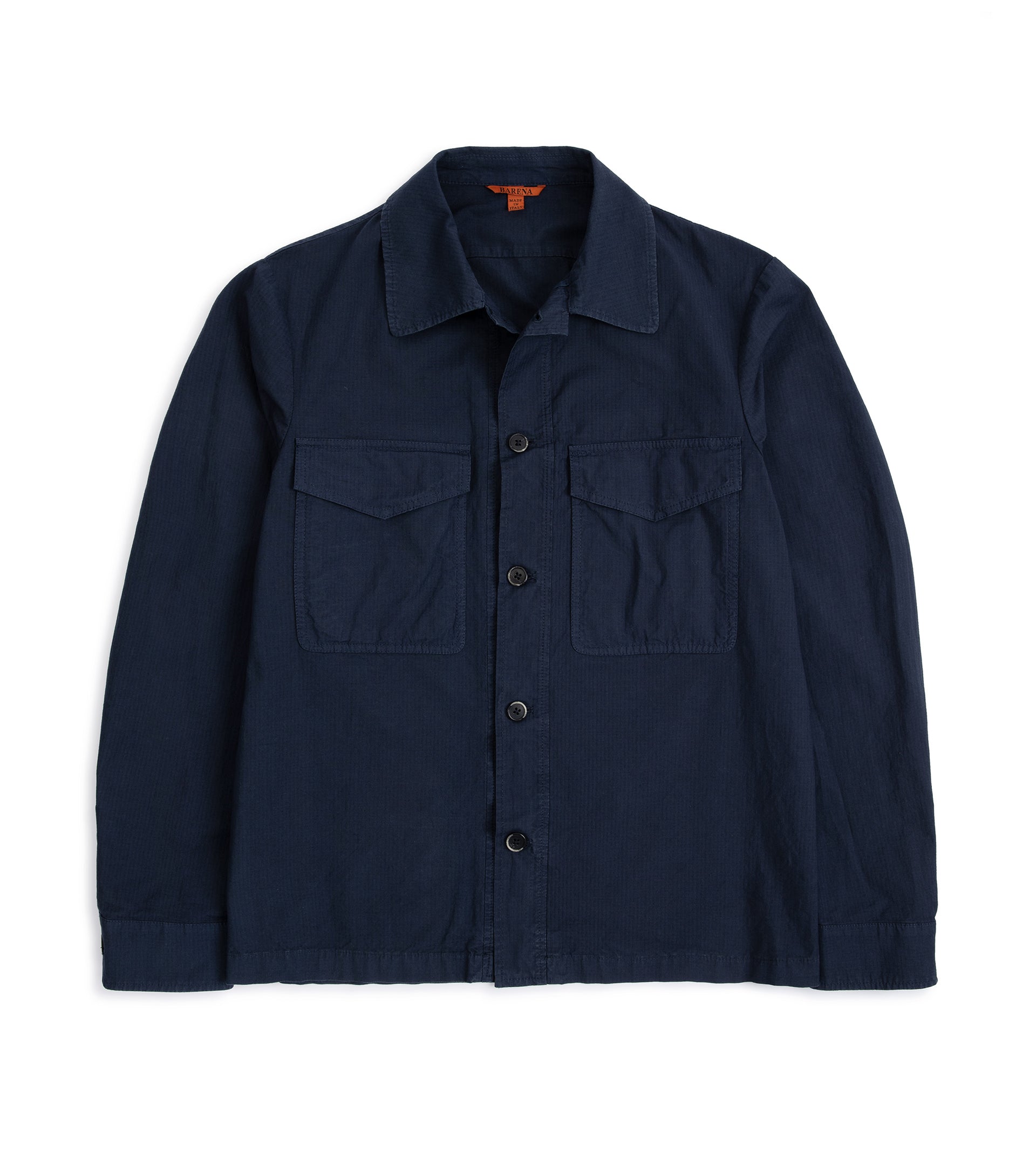 Barena Desco Mariol Ripstop Overshirt: Navy