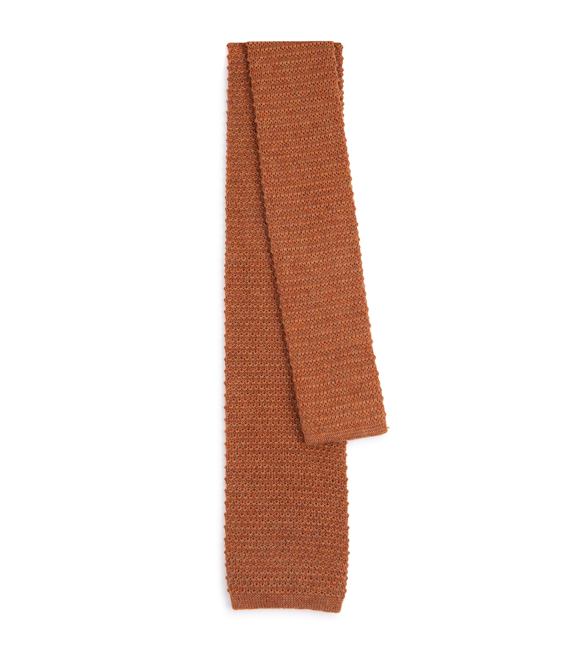 Bigi Wool Knit Tie: Burnt Orange