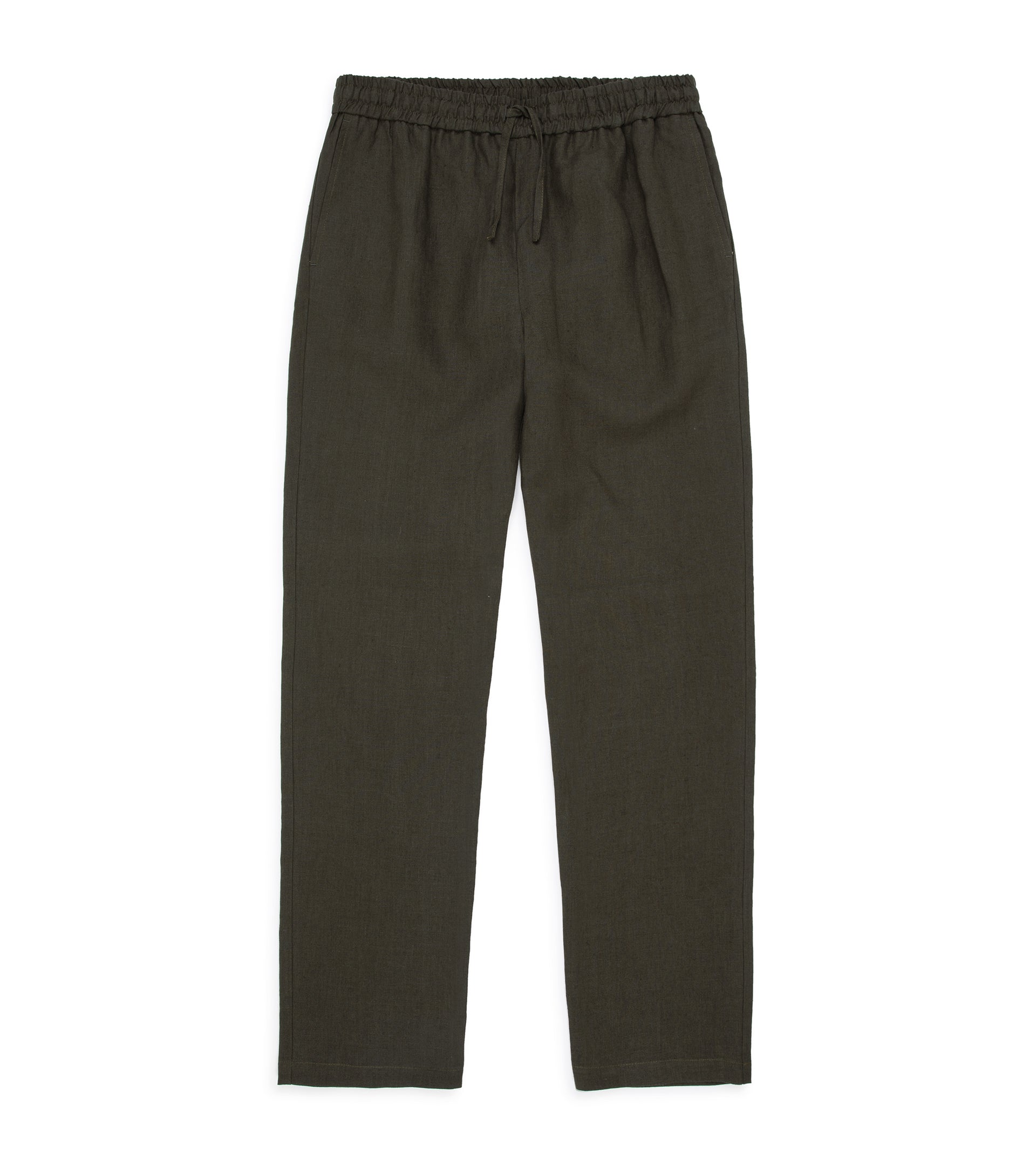 De Bonne Facture Belgian Linen Drawstring Trousers: Arabica