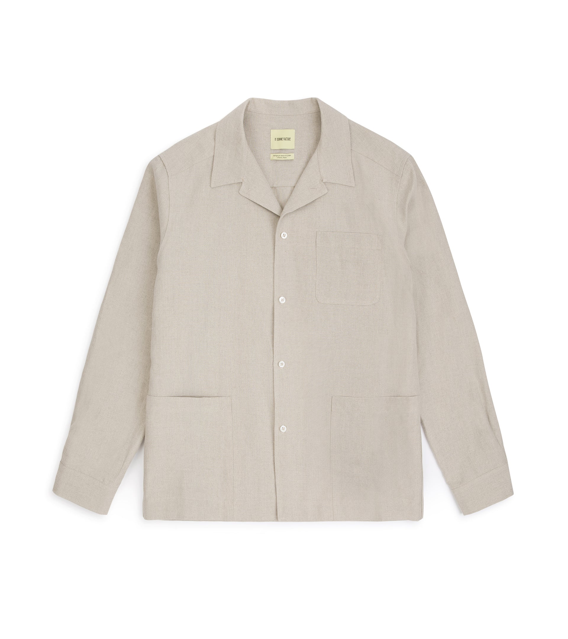 De Bonne Facture Belgian Linen Painter’s Jacket: Undyed Flax