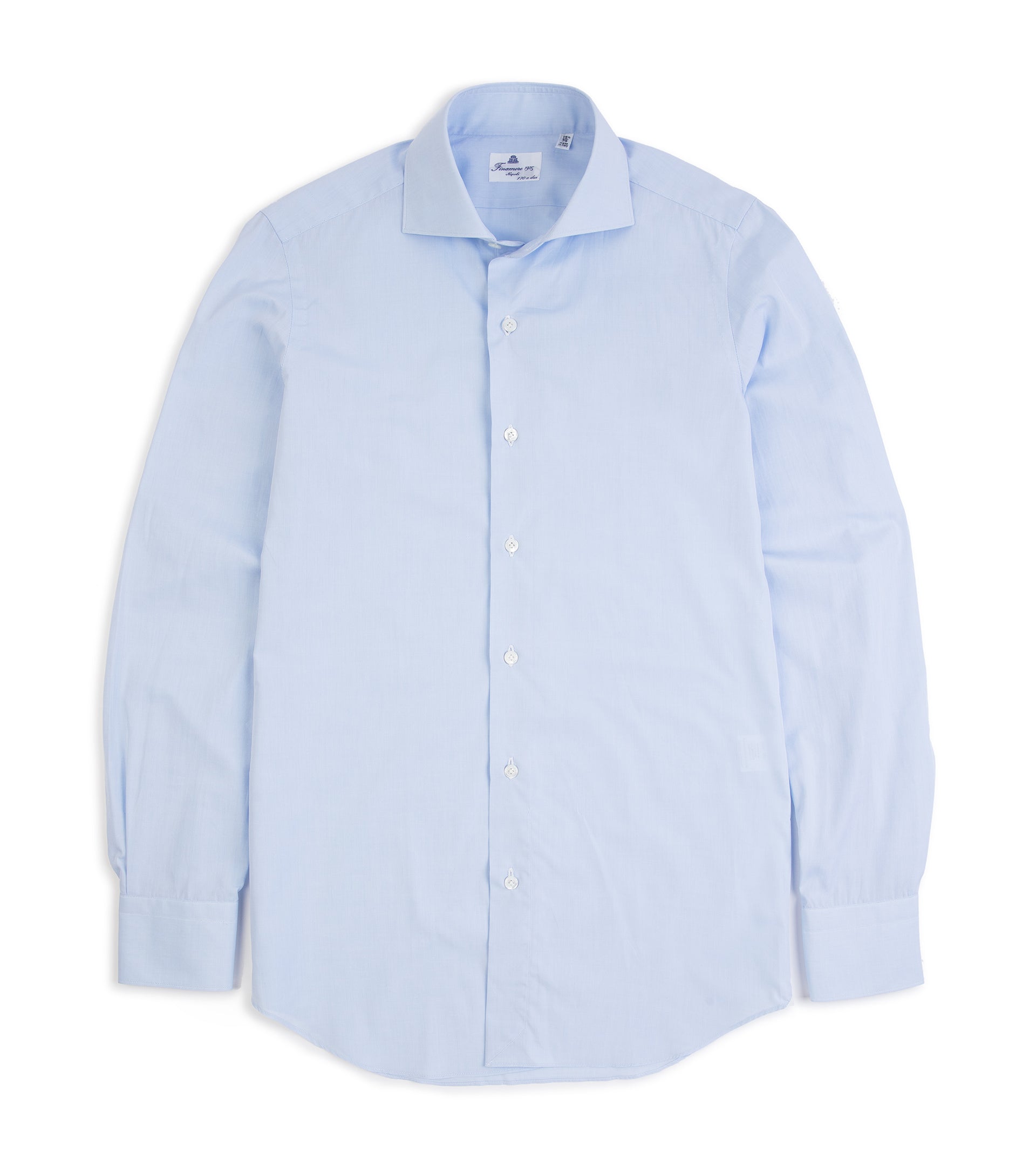 Finamore Milano Eduardo 170 Giza Cotton Formal Shirt: Blue