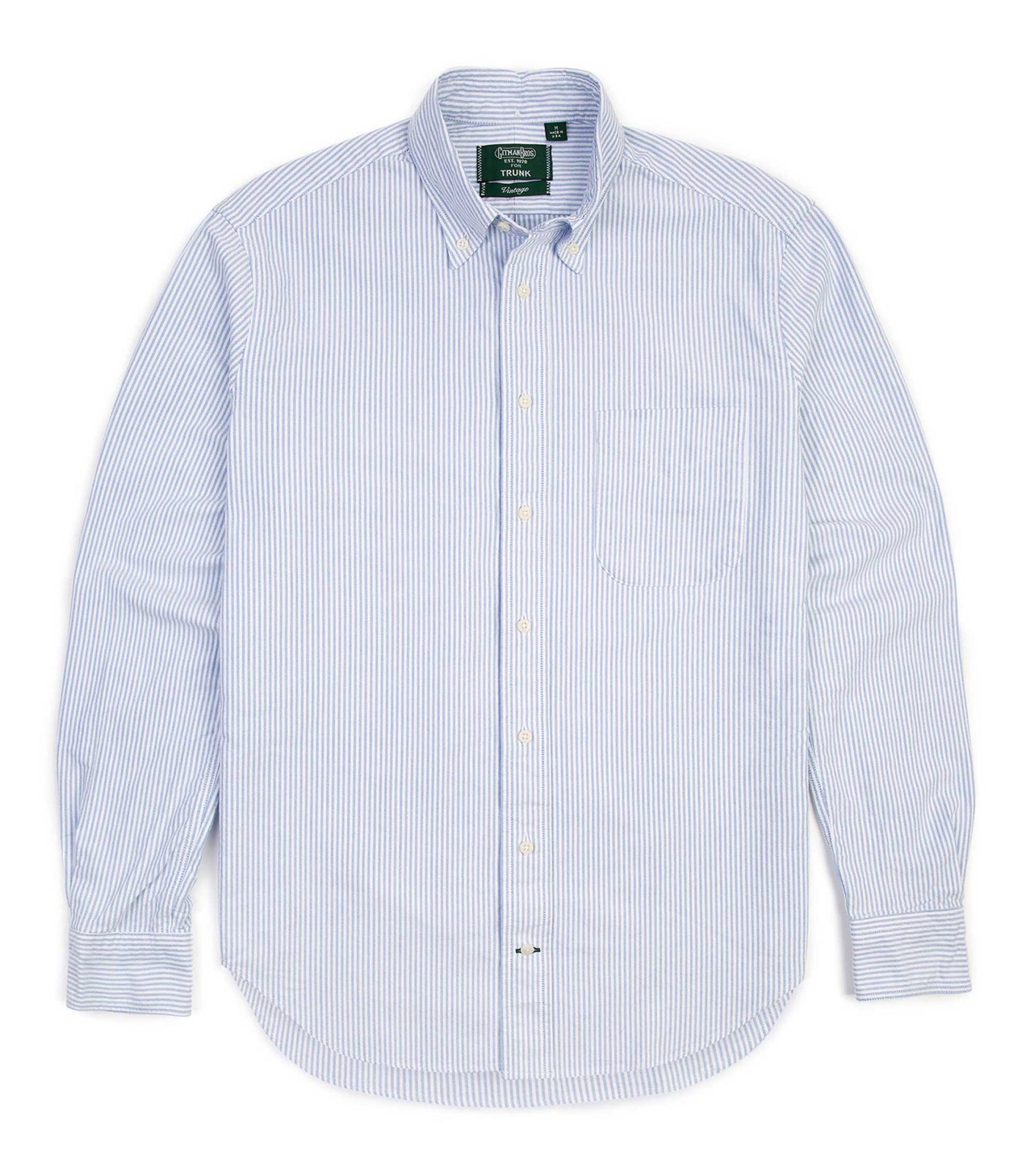 Gitman Vintage Oxford Shirt: Blue Stripe