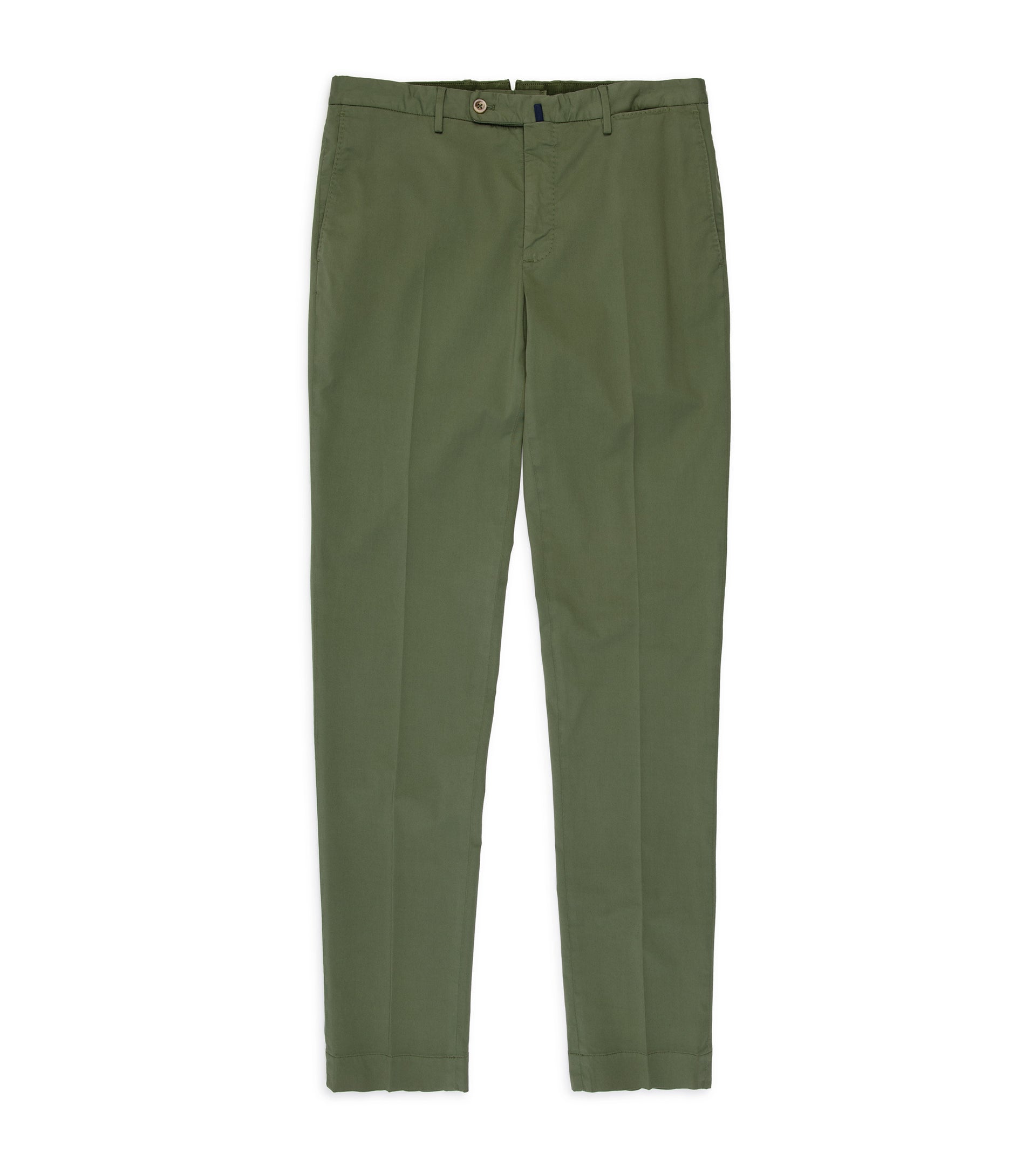 Incotex Regular Royal Batavia Cotton Trousers: Olive