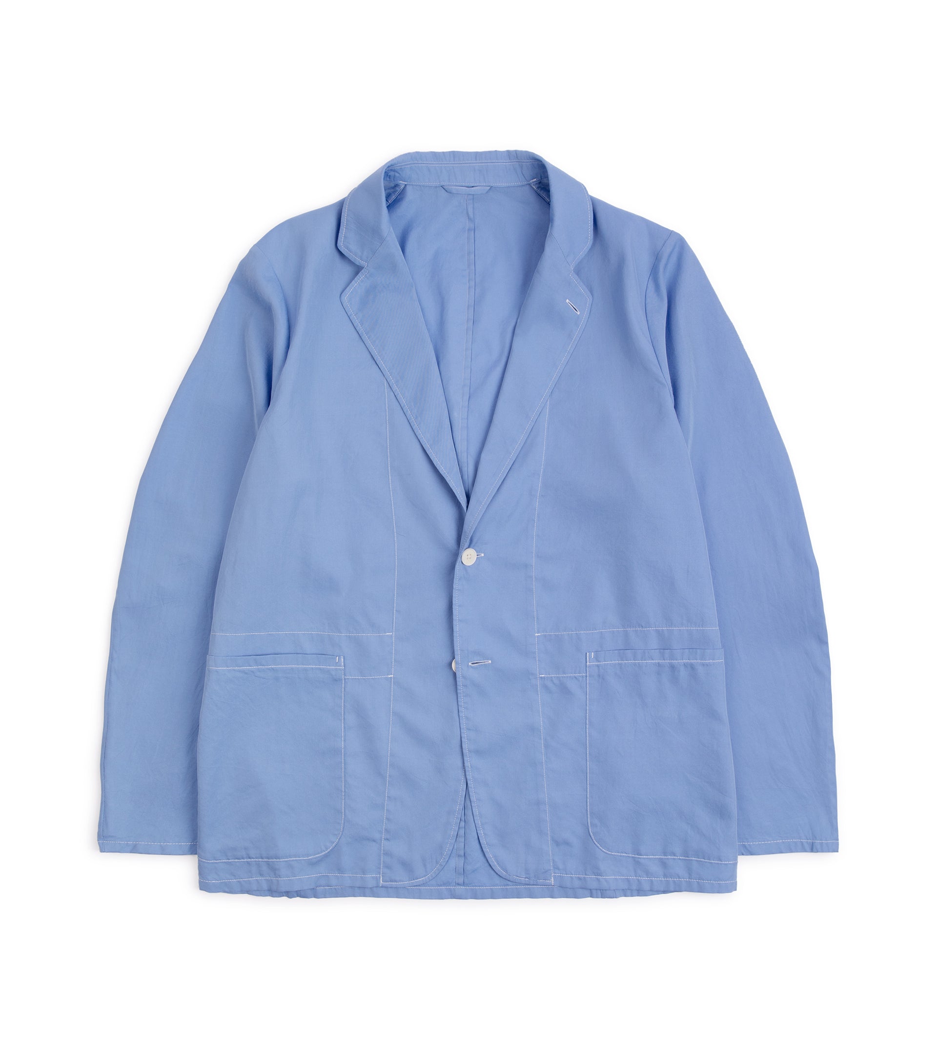 Kaptain Sunshine Cotton Silk Easy Jacket: Blue