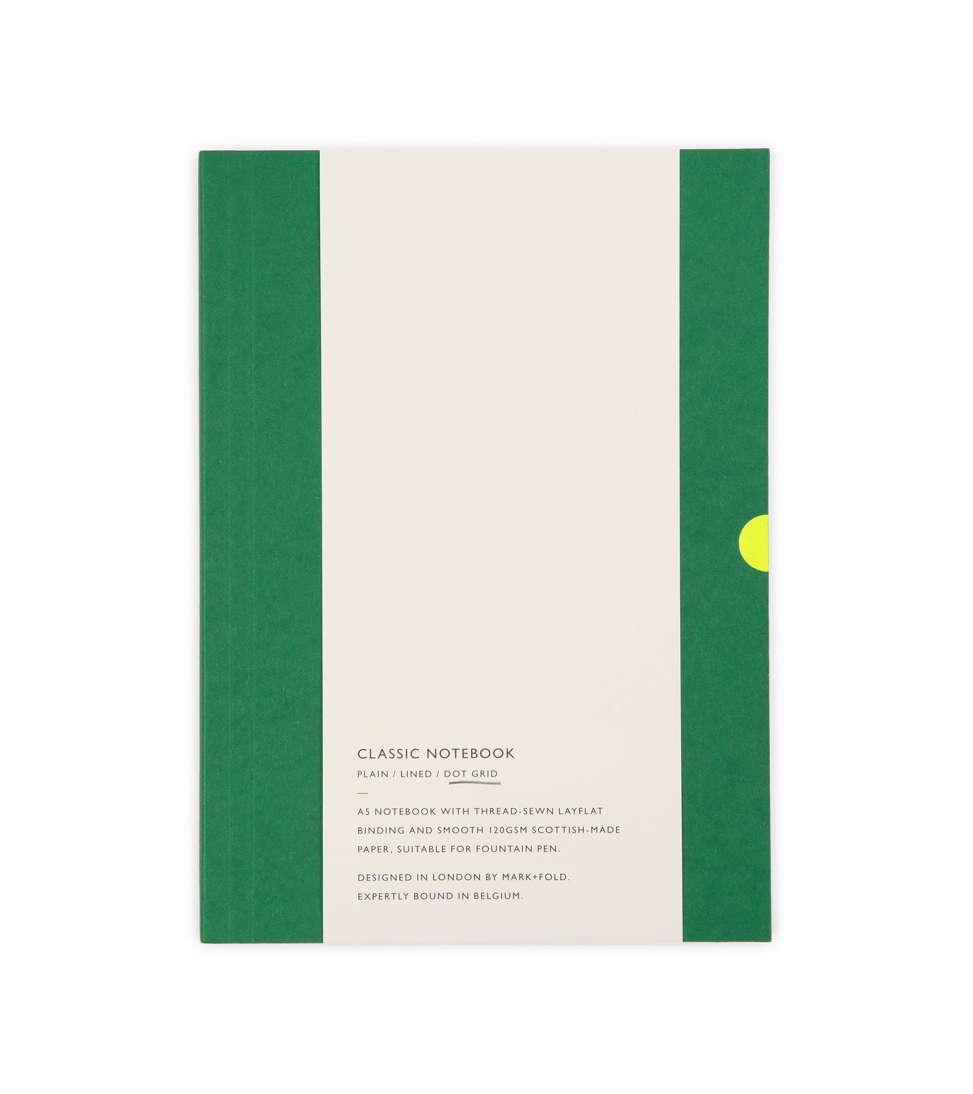 Mark+Fold Classic Dot Grid Notebook: Forest Green