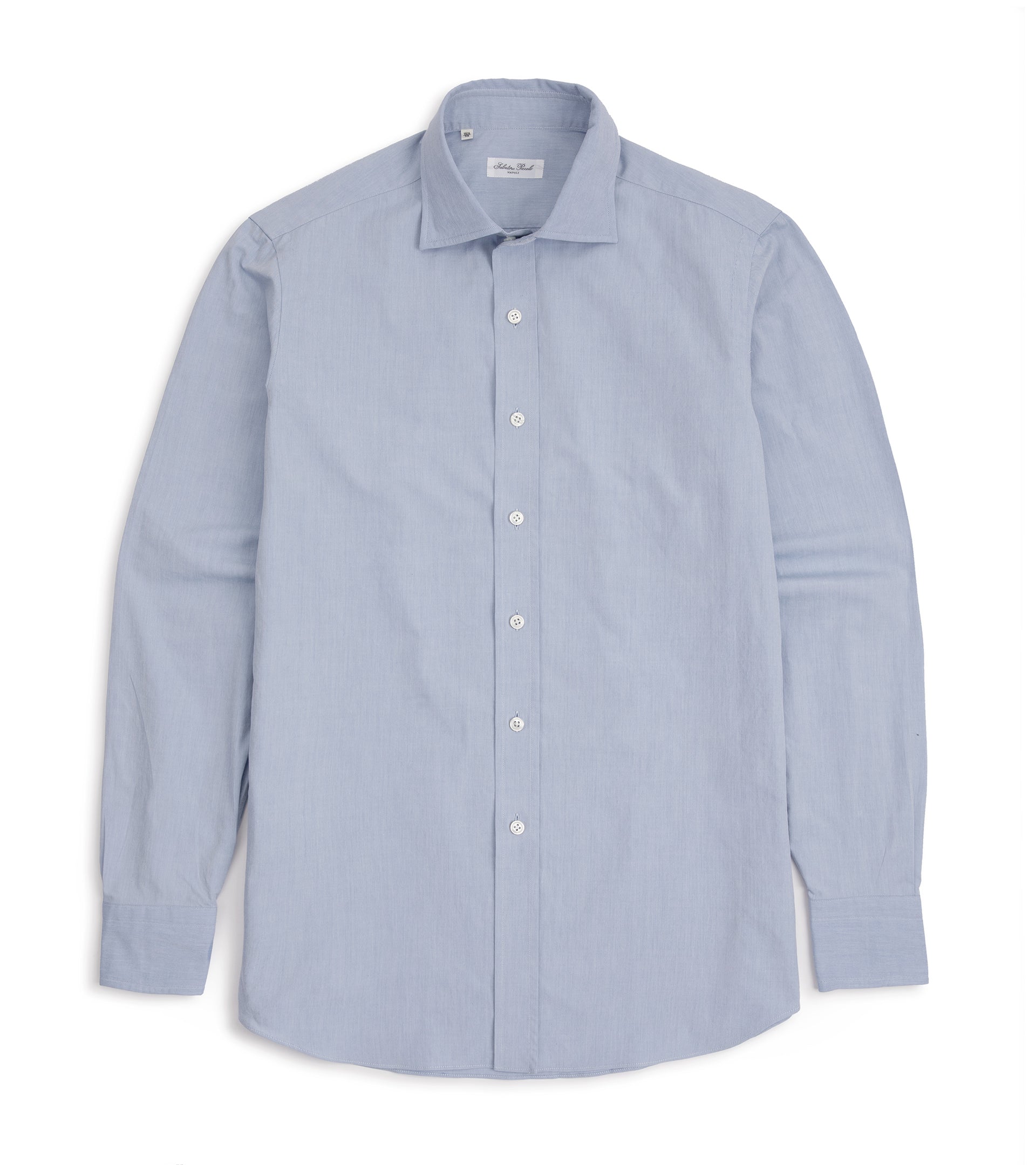 Salvatore Piccolo Light Canvas Shirt: Blue