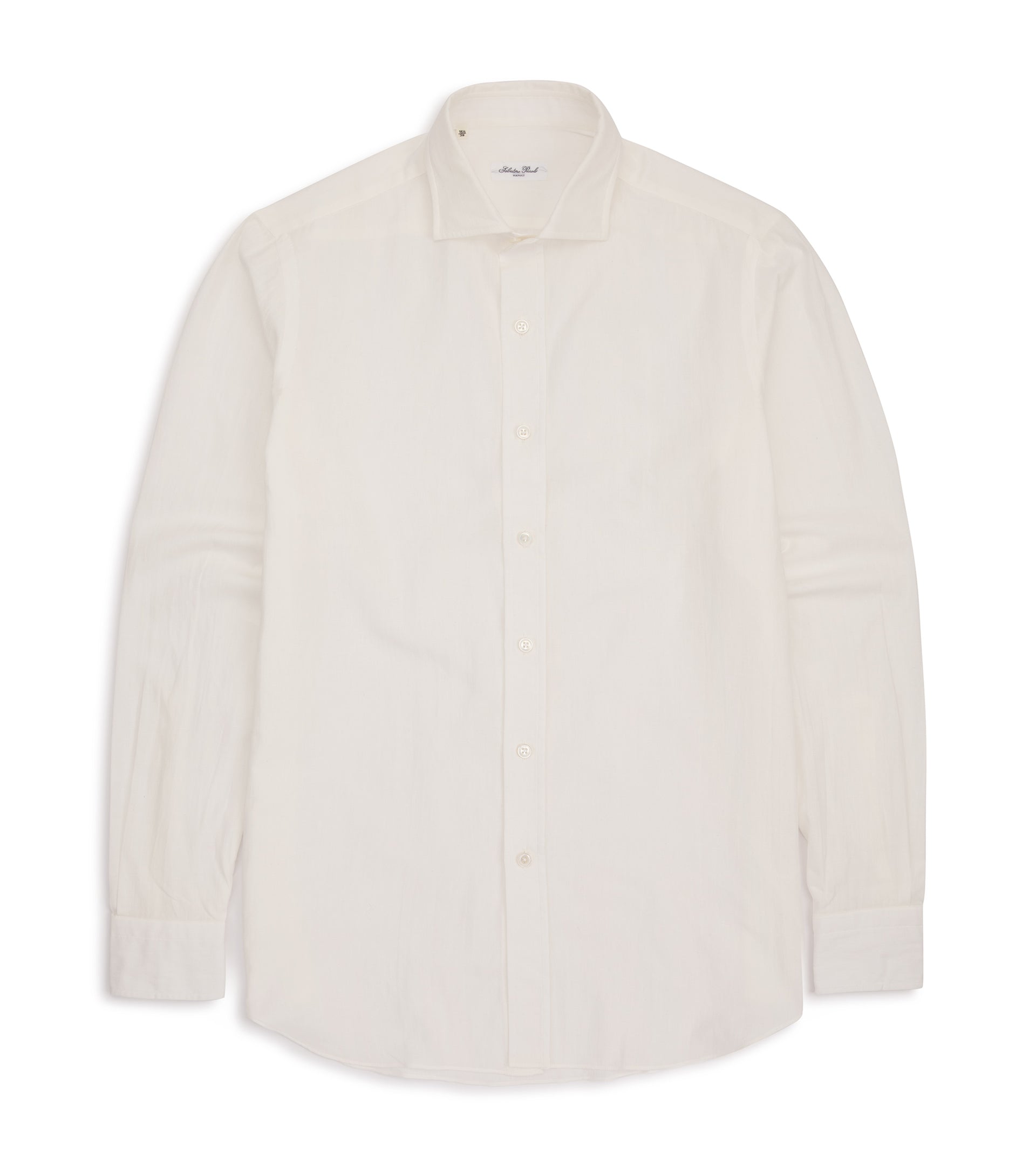 Salvatore Piccolo Cotton Linen Shirt: White