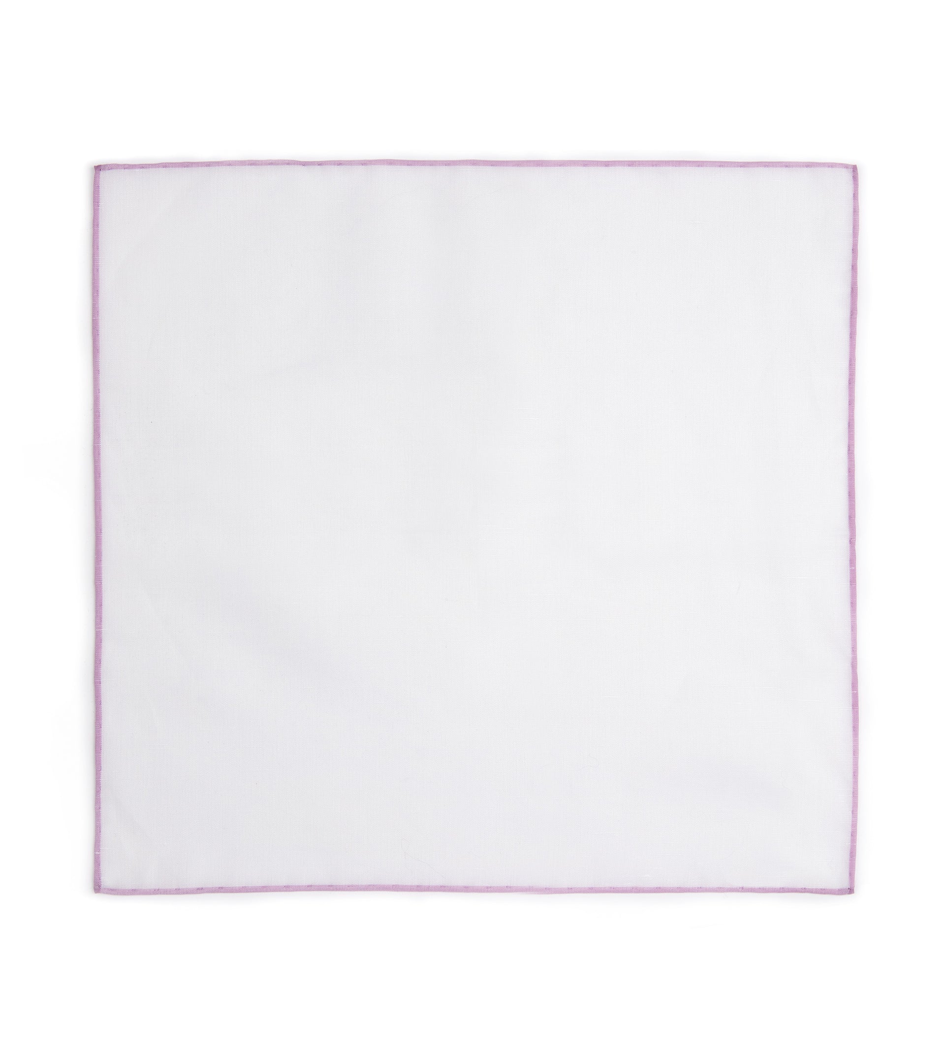 Simonnot-Godard Piped Pocket Square: White/Pink