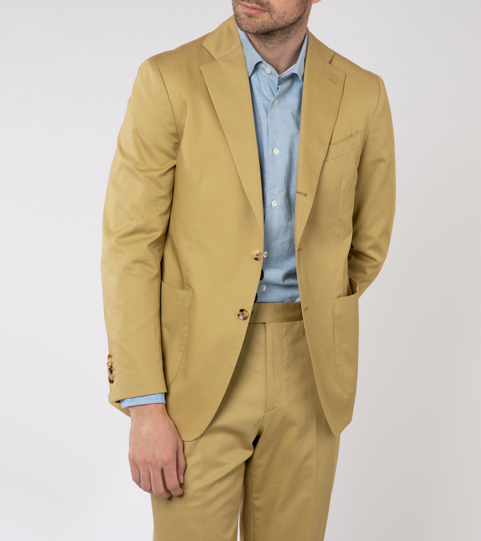 Trunk Wigmore Organic Cotton Suit Jacket: Khaki