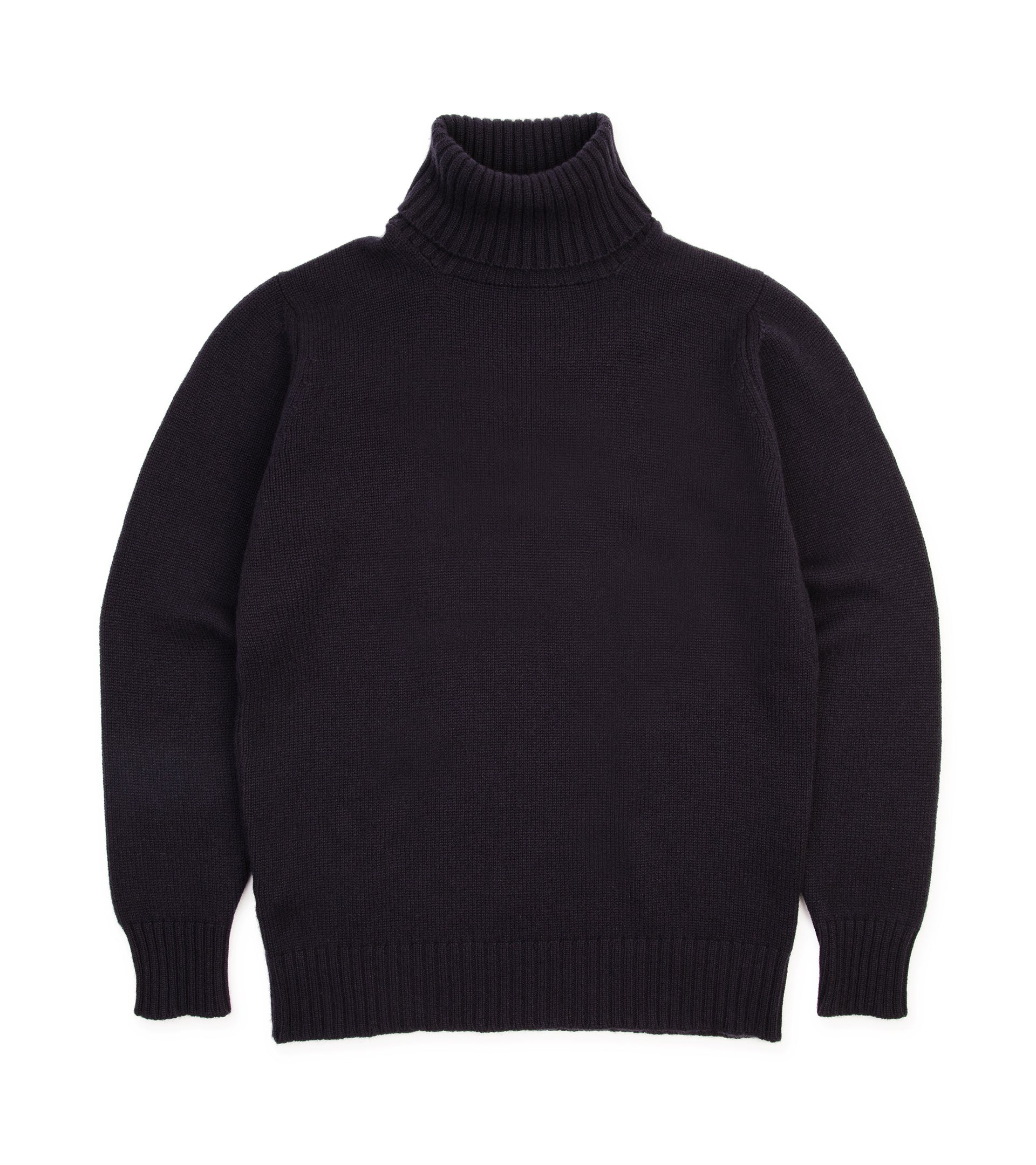 Trunk Booth Cashmere Roll Neck Sweater: Navy