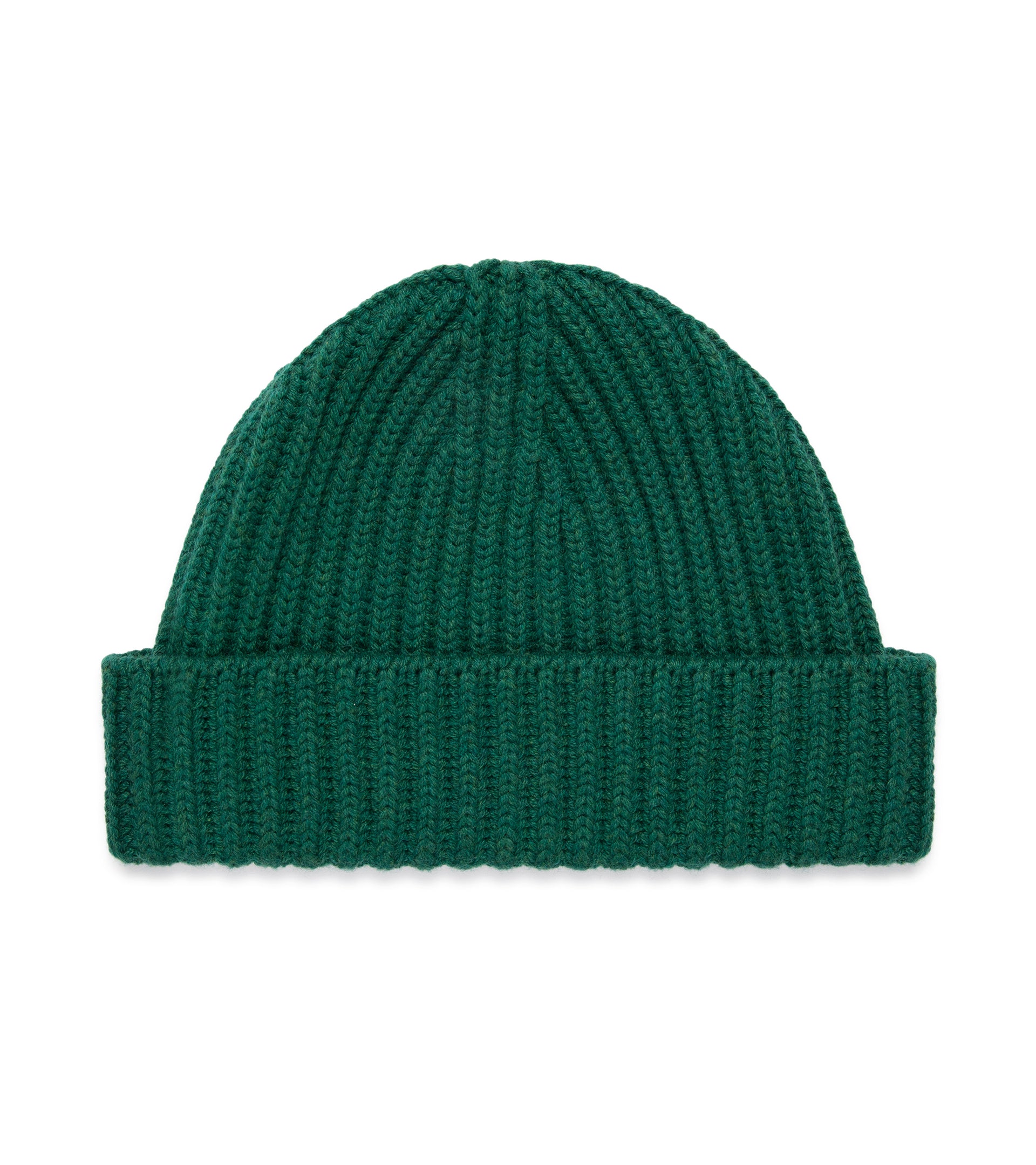 Trunk Ribbed Cashmere Beanie: Malachite Green