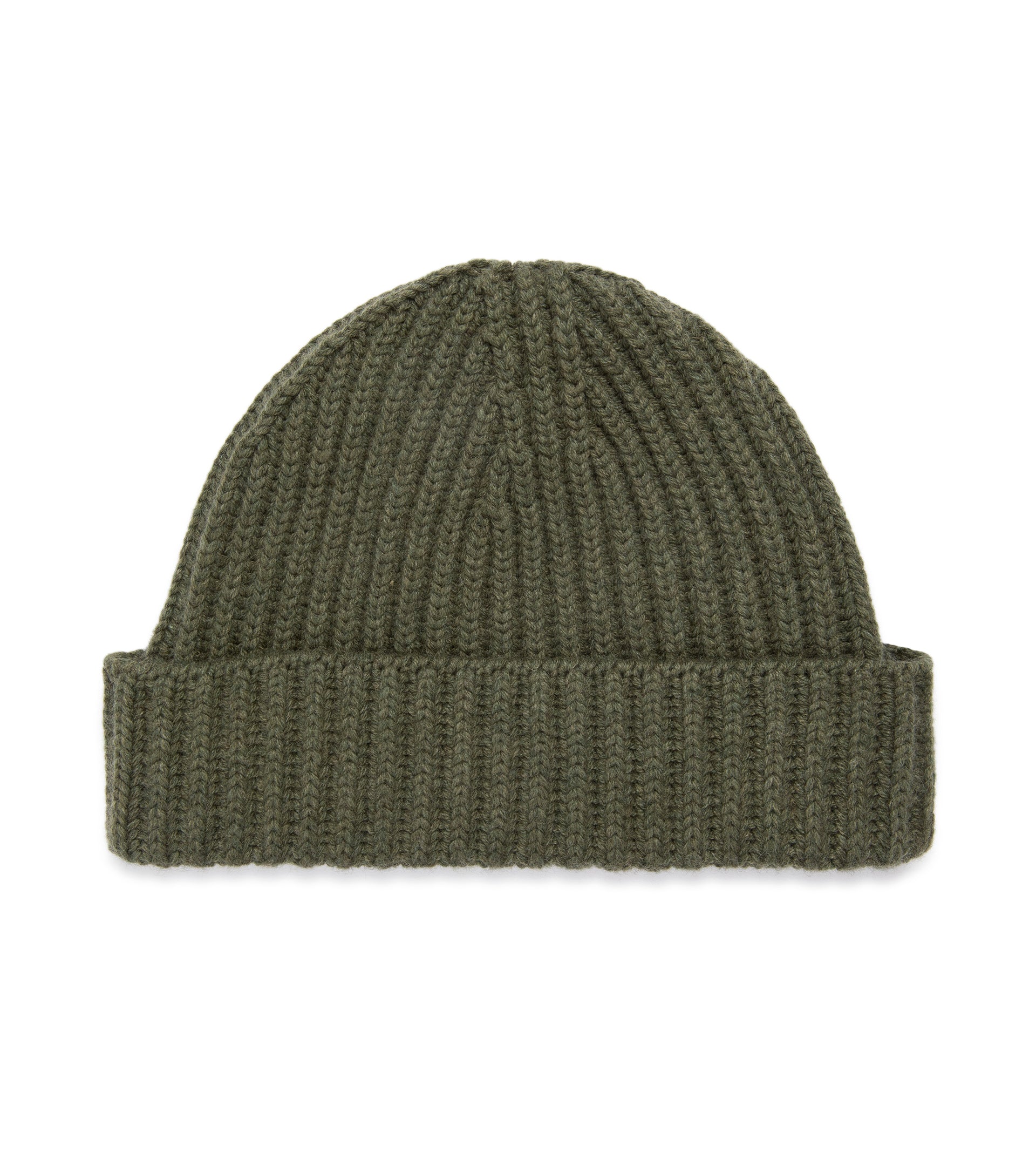 Trunk Ribbed Cashmere Beanie: Olive