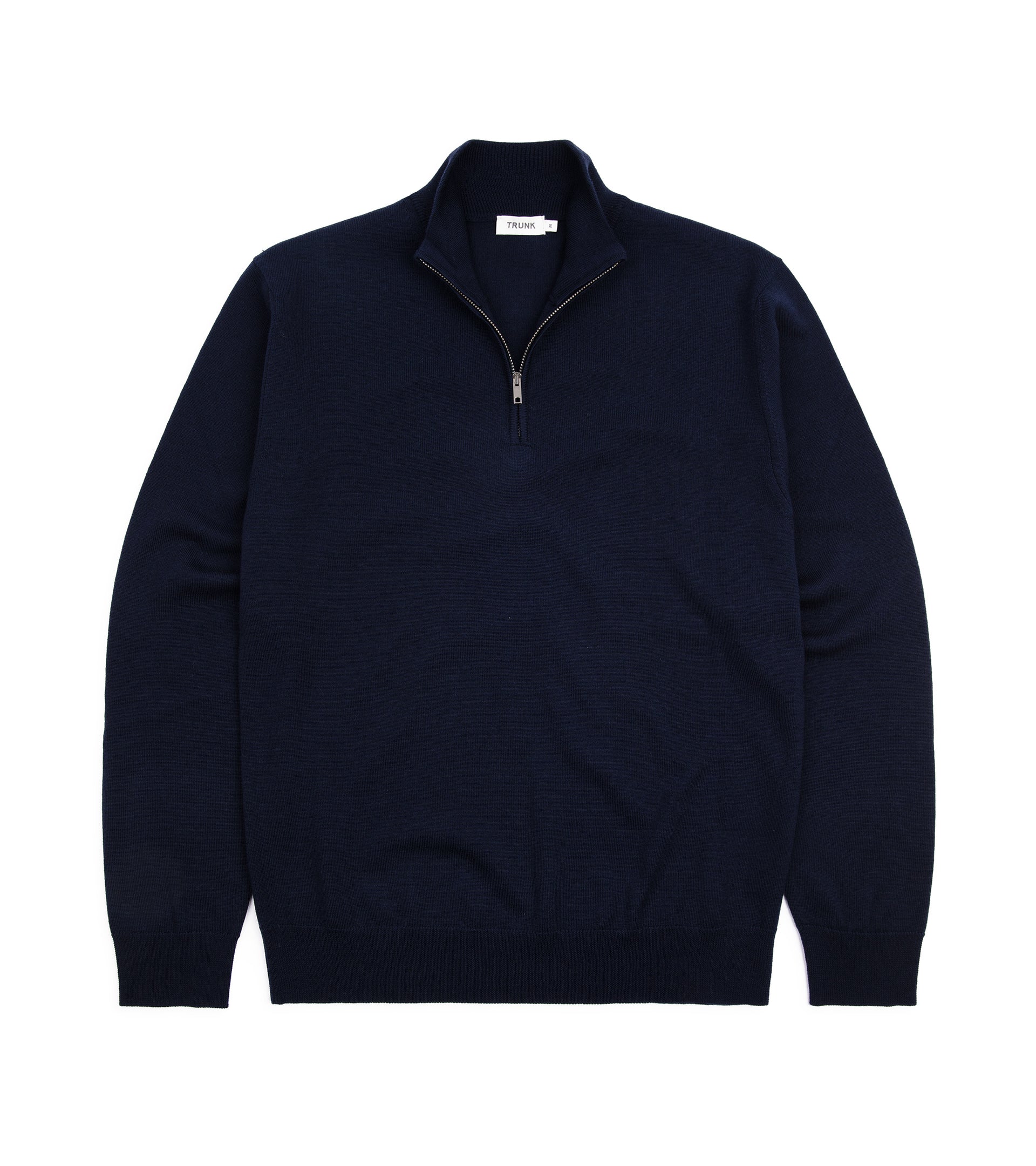 Trunk Trebeck Merino Half Zip Sweater: Navy