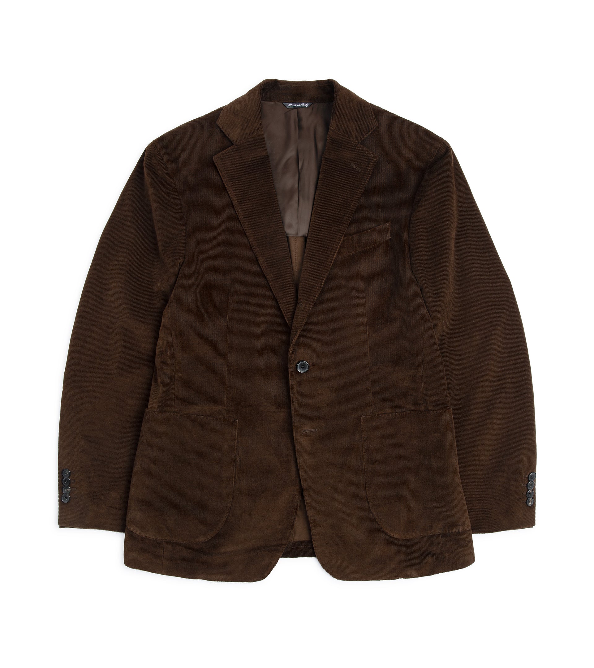 Trunk Wigmore Italian Cotton Needlecord Suit Jacket: Bitter Chocolate