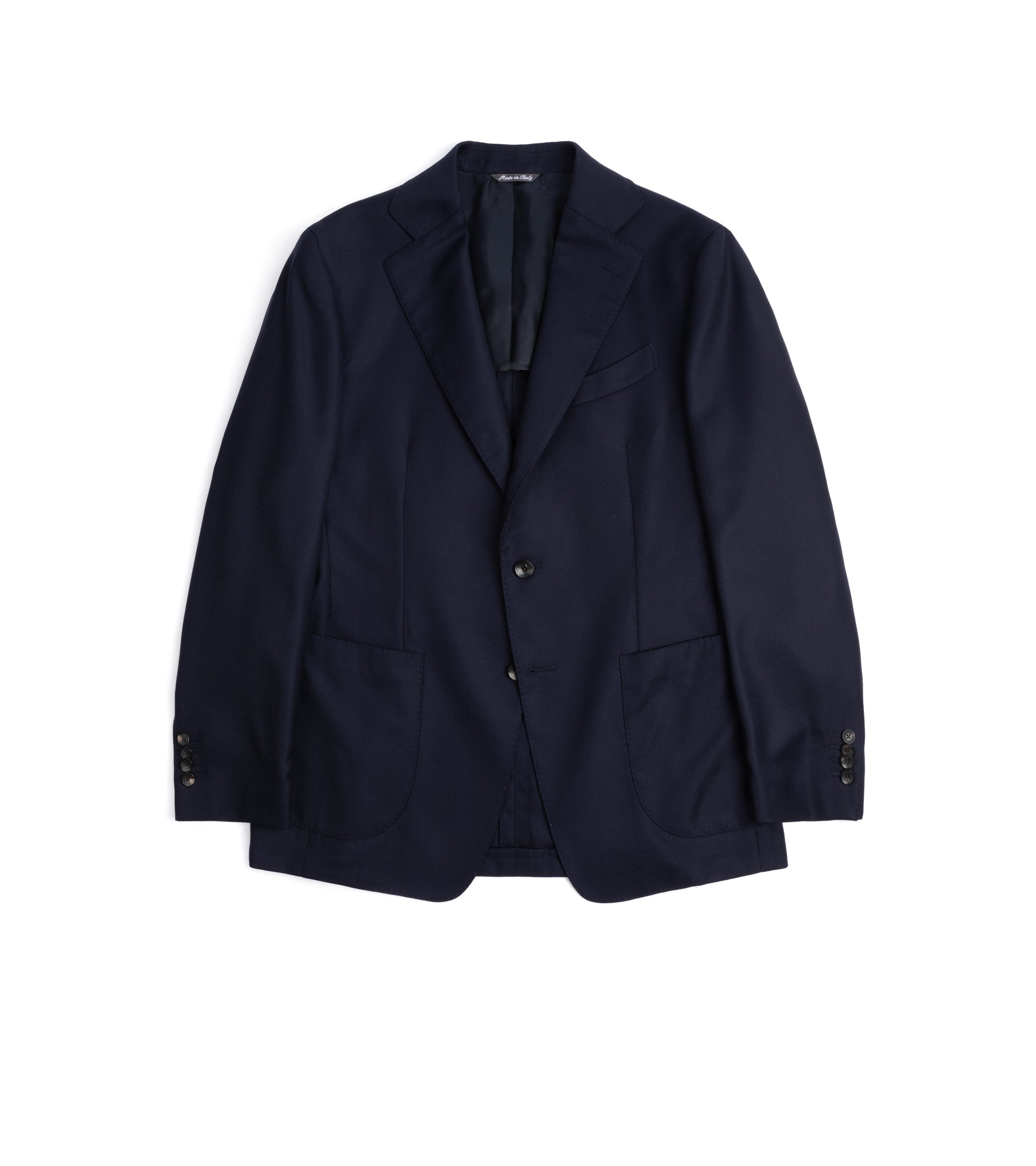 Trunk Wigmore Wool Hopsack Jacket: Navy