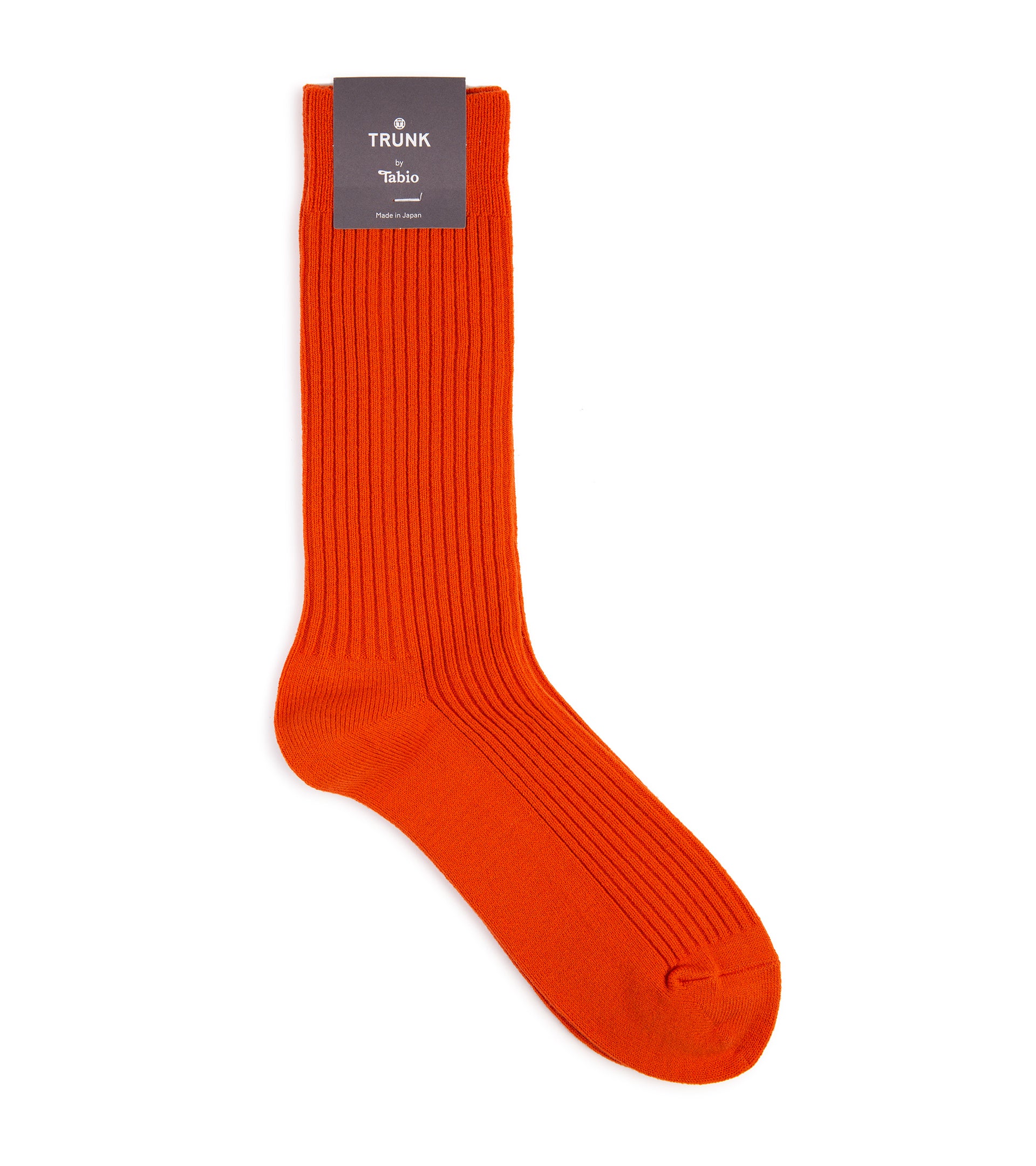 Tabio Power Fit Crew Socks: Orange